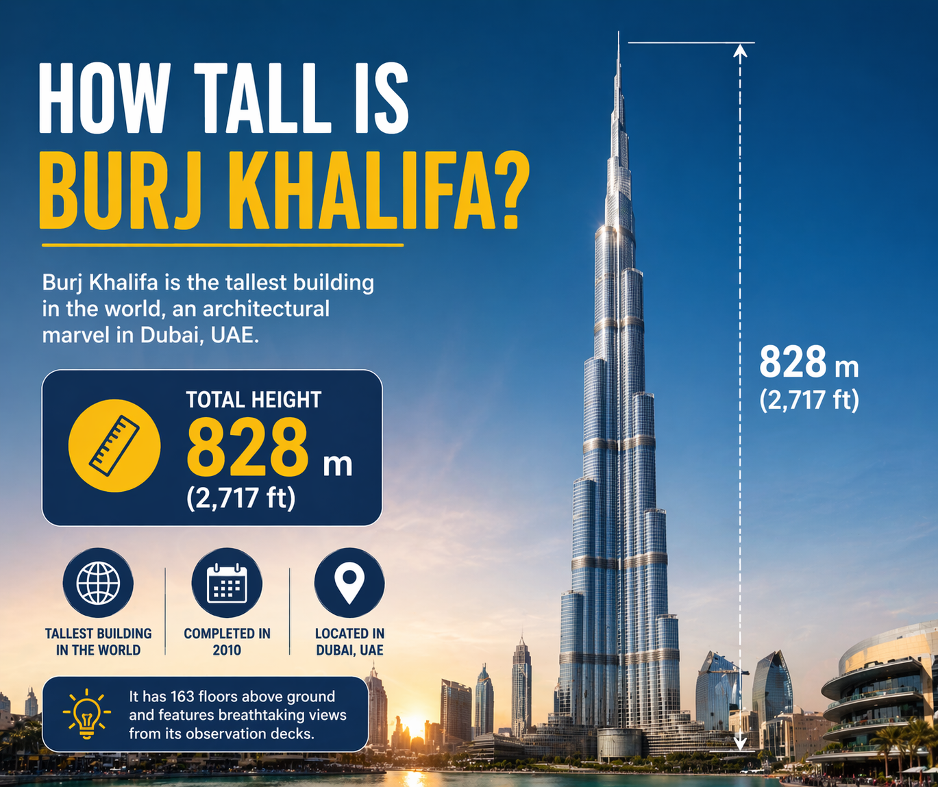 how tall is burj khalifa